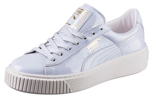 (WMNS) PUMA Basket Platform Patent Halogen Blue 363314-01