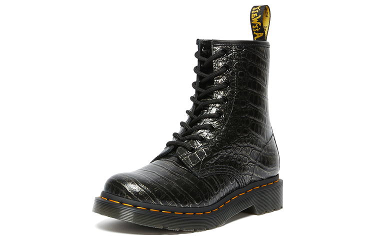 (WMNS) Dr. Martens Lacing Crocodile Pattern Martin Boots 27249029