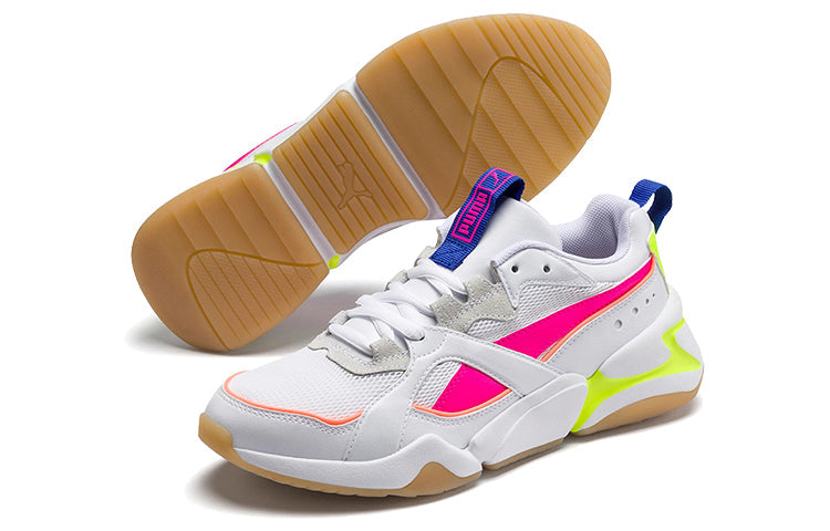 (WMNS) PUMA Nova 2 Pink/Green/White Low sneakers 370957-08