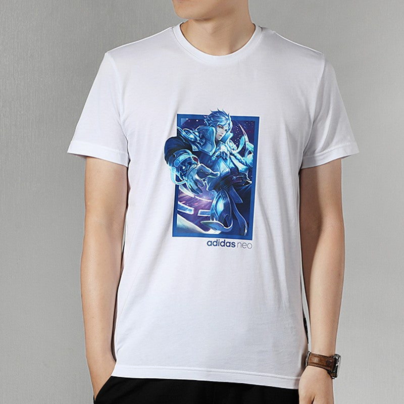 adidas neo x Crossover Casual Sports Short Sleeve White FR7990