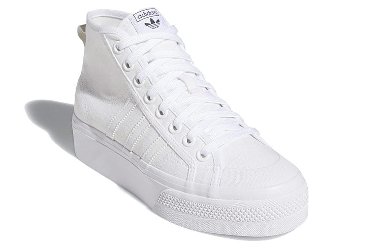 (WMNS) adidas Nizza Platform Mid 'Triple White' FY2782