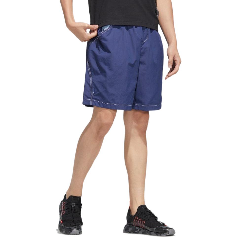 adidas originals Solid Color Casual Sports Shorts Blue HM8003