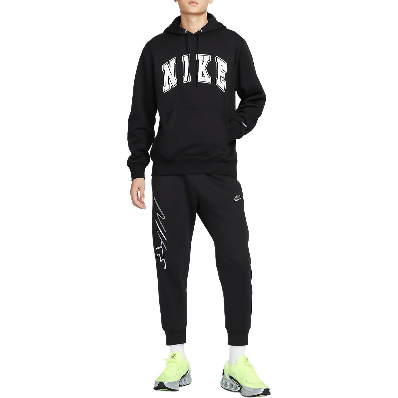 Nike Club Hoodie 'Black White' FZ0872-010