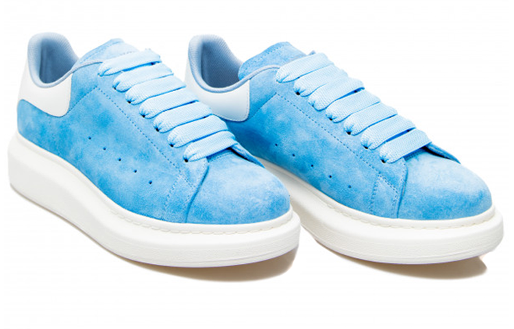 (WMNS) Alexander McQueen Suede Oversized Sneaker 'Blue' 650792WIA514437