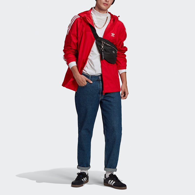adidas originals 3-stripes Wb Fz Casual Sports Stand Collar Jacket Red GN3473