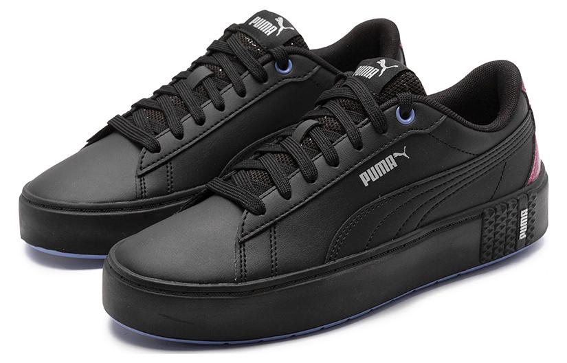 (WMNS) PUMA Smash Platform V2 Night Out 'Black' 386411-02