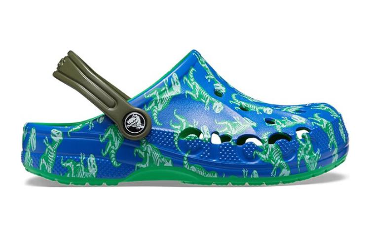 (GS) Crocs Baya Printed Clogs 'Blue Bolt Multi' 207657-4LB