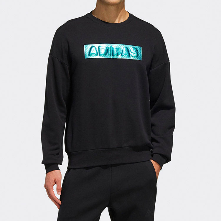 adidas Athleisure Casual Sports Round Neck Pullover Knit Black FM9426