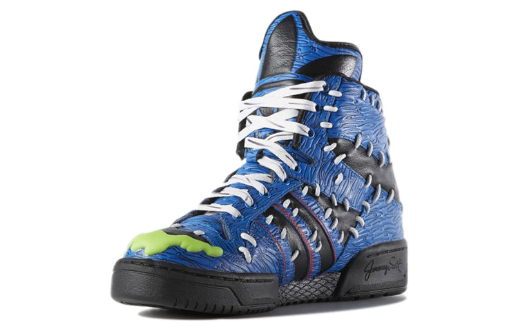 adidas originals Jeremy Scott Mad Logo Teeipo 'Blue Black' M18992
