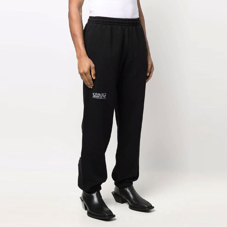 Off-White Arrow Logo Printing Athleisure Casual Sports Pants Black OMCH029S22FLE0081001
