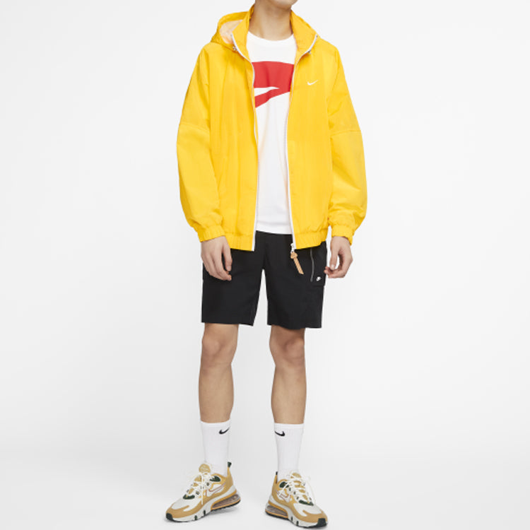 Men's Nike Stay Warm Jacket Tops Retro Casual Sports Yellow CT4585-731