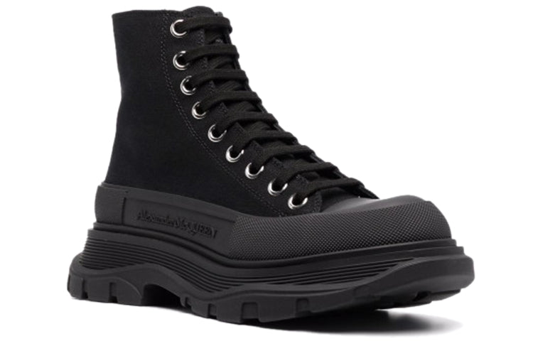 (WMNS) Alexander McQueen Tread Slick Lace Up Boot 'Black' 611706W4MV21000