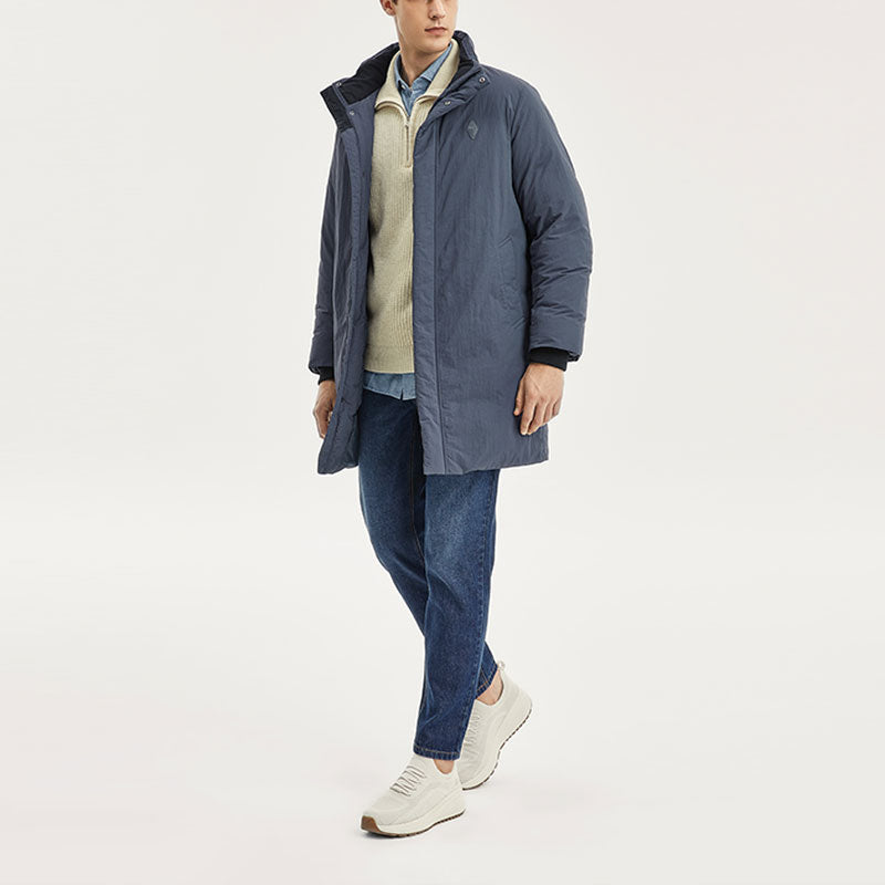 Skechers Diamond Series Woven Long Down Jacket 'Teal' L423M060-00W5