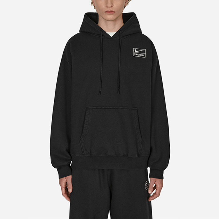 Nike x Stussy Logo Hoodie 'Black' DN4028-010