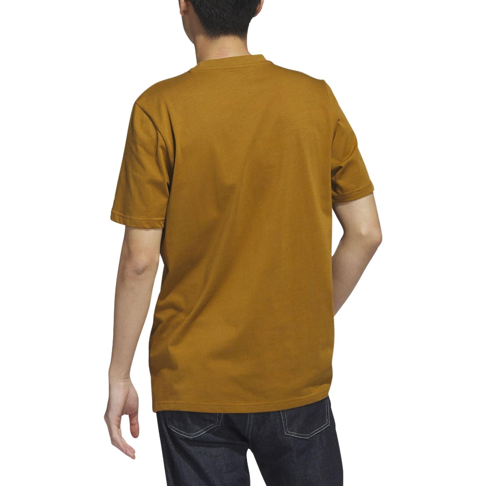 adidas Multi Linear Sportswear Graphic T-Shirt 'Brown' HS2525