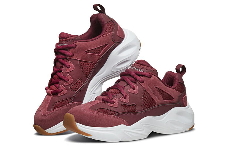 (WMNS) Skechers Stamina Airy Low-Top Sneakers Red 66666222-BURG