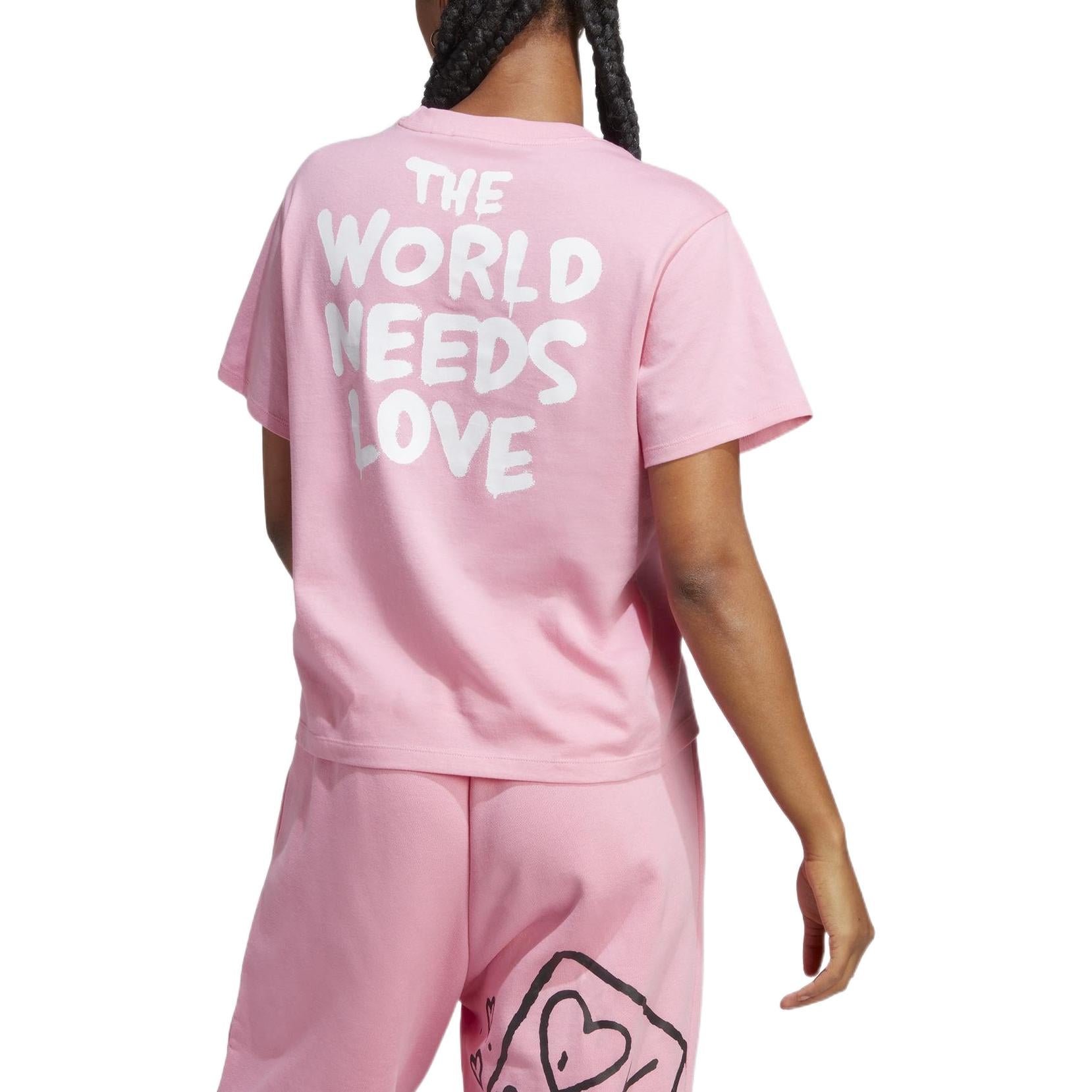 (WMNS) adidas Andre Saraiva T-Shirt 'Pink Black White' HZ9003