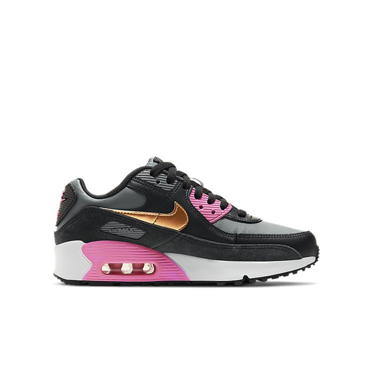 (GS) Nike Air Max 90 Leather 'Grey Copper Pink' CD6864-025