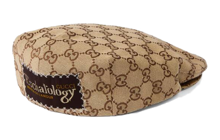 Gucci GG Cotton Drill Flat Cap 'Beige Brown' 660253-4HAGN-9764
