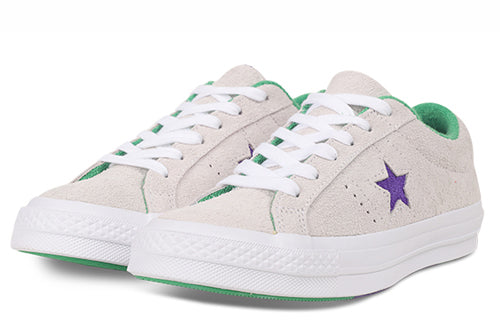 Converse Mens One Star Ox Grand Slam Suede 'White/Court Purple/Green 160592C