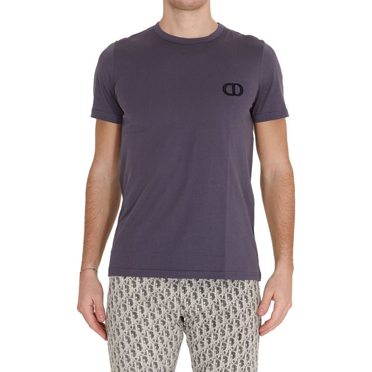 DIOR Embroidered Short Sleeve For Men Dark Grey 013J600A0589-485