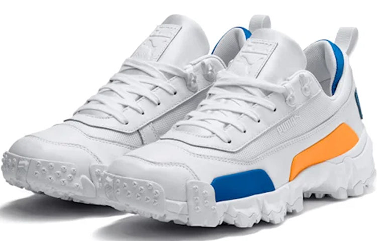 PUMA Trailfox Leather White Blue Yellow 369470-01