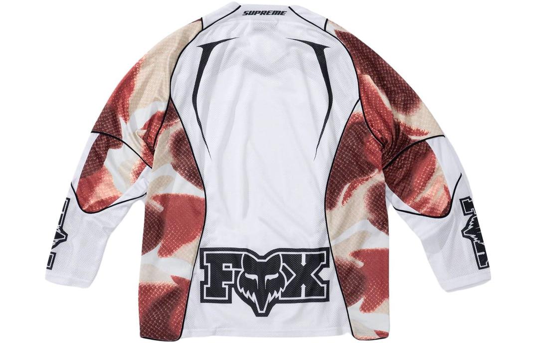 Supreme x FOX RACING FW23 Week8 Long Sleeve Jersey 'White' SUP-FW23-146