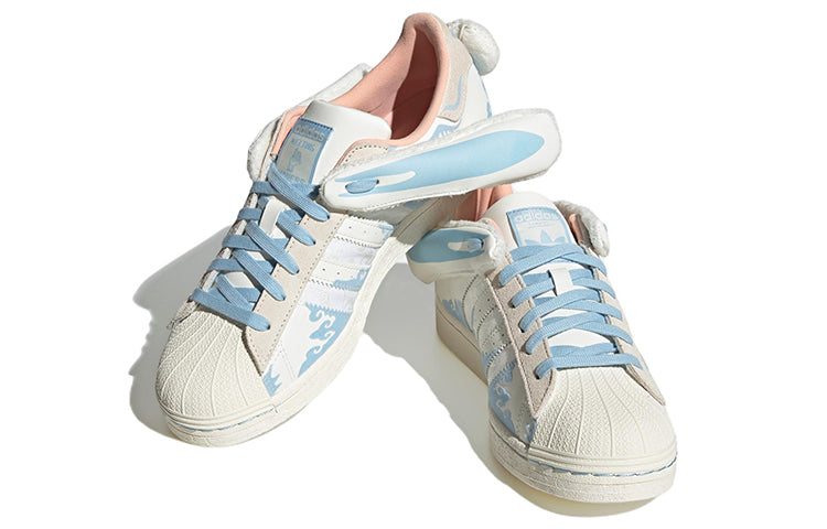 adidas originals Superstar Papercut x Melting Sadness 'White Blue' ID9471
