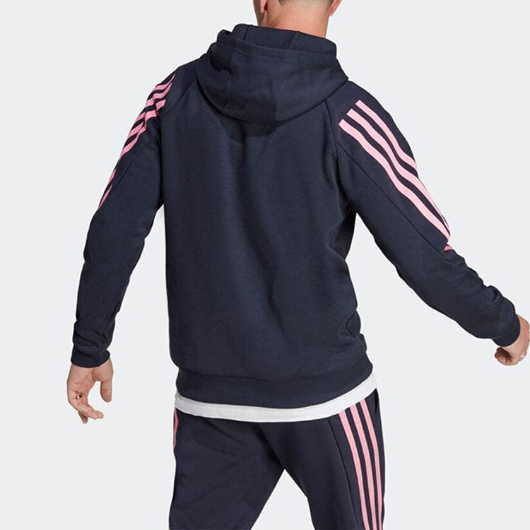adidas Stripe Adornment Hoodie Men's Navy Blue HY3397