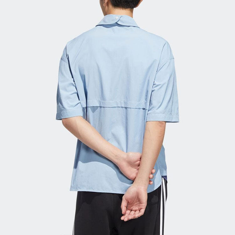 adidas originals Colorblock Design Casual Short Sleeve Shirt Blue HM7995