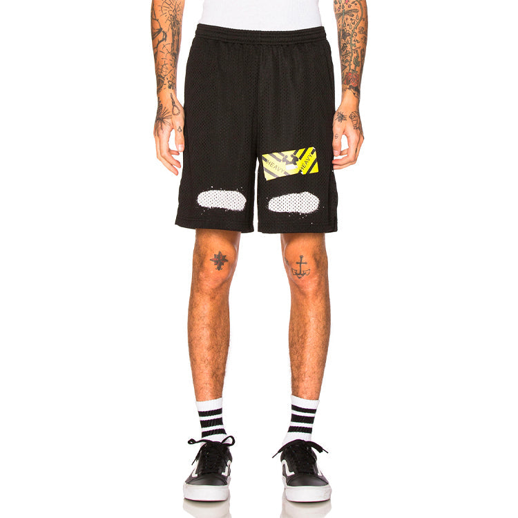 Off-White Alphabet Printing Casual Shorts Black OMCB006S170170391001