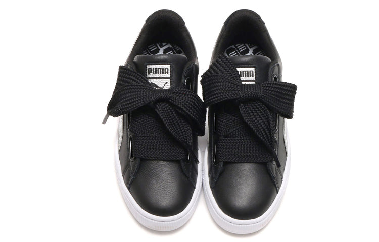 (WMNS) PUMA Basket Heart 'Black Silver Glitter' 364078-03