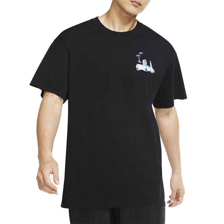 Nike Back Printing Skateboard Short Sleeve Black CW1479-010