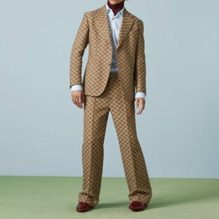 Gucci GG Supreme Linen Formal Jacket 'Beige Ebony' 742607-ZAM7G-2580