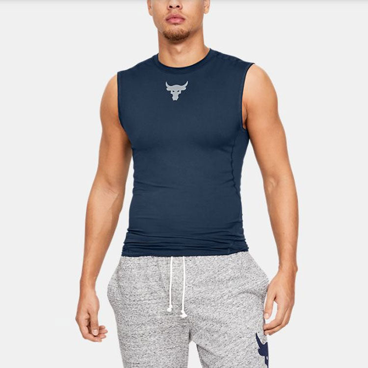Under Armour Project Rock HeatGear Tank 'College Navy' 1345827-408