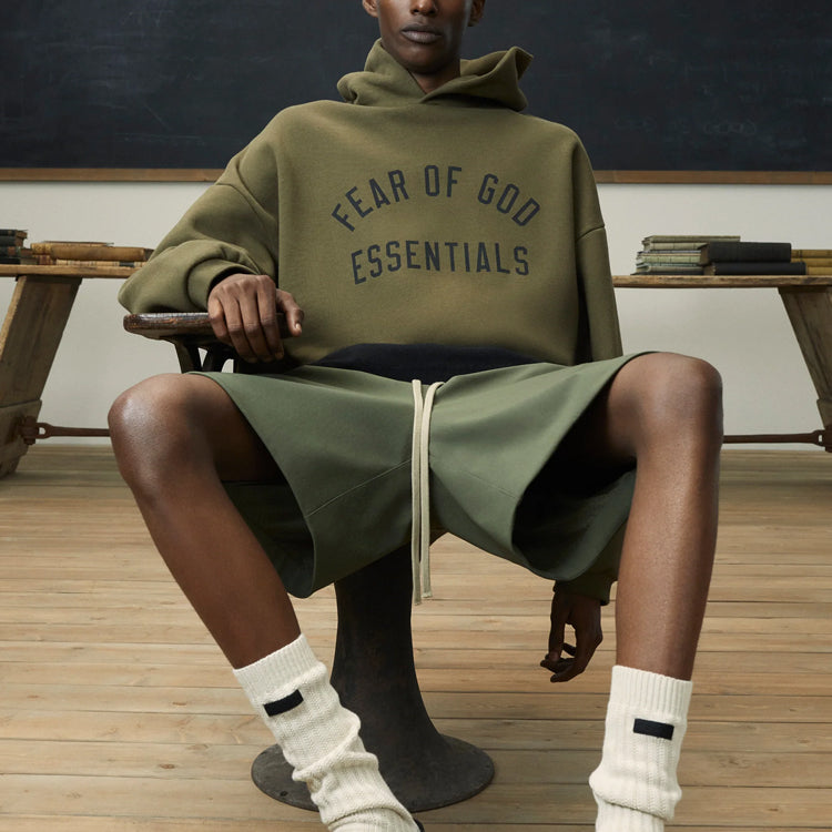 Fear of God Essentials Fleece Hoodie 'Olive' 192BT246254F
