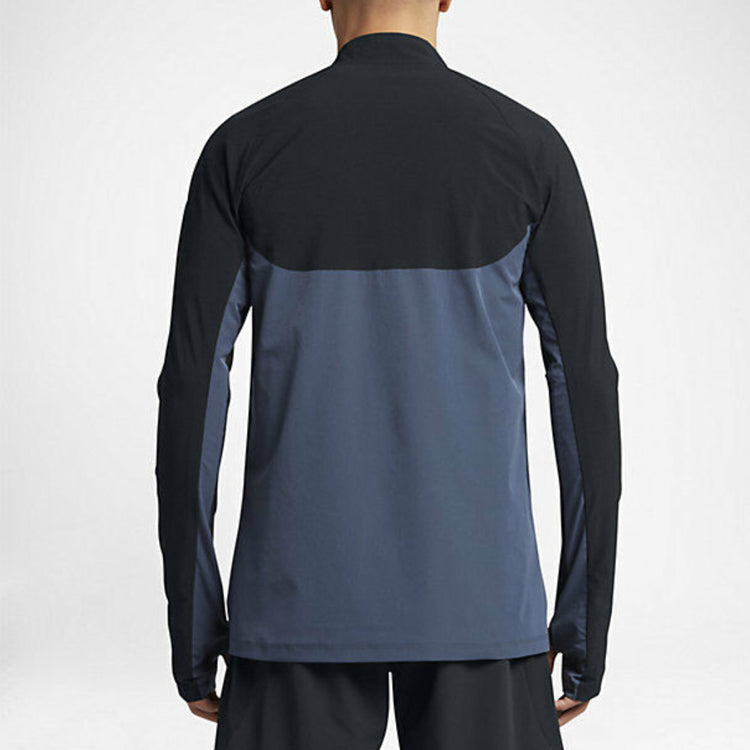 Men's Nike lab Half Zipper Pullover Training Sports Long Sleeves Black 866060-471
