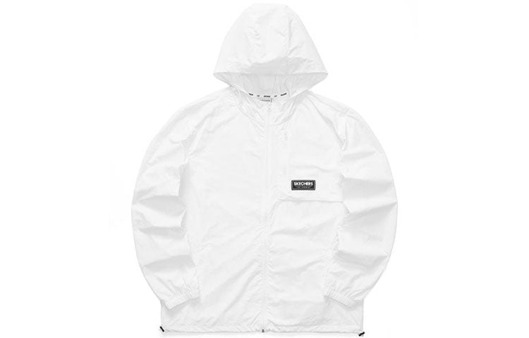 Skechers Hooded Windbreaker Lightweight Thin Casual Jacket 'Blue White' L321M072