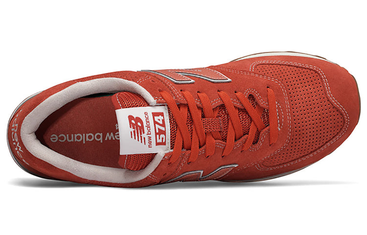 New Balance 574 Series Breathable Shock Absorption Wear-Resistant Low Top Red ML574ESH
