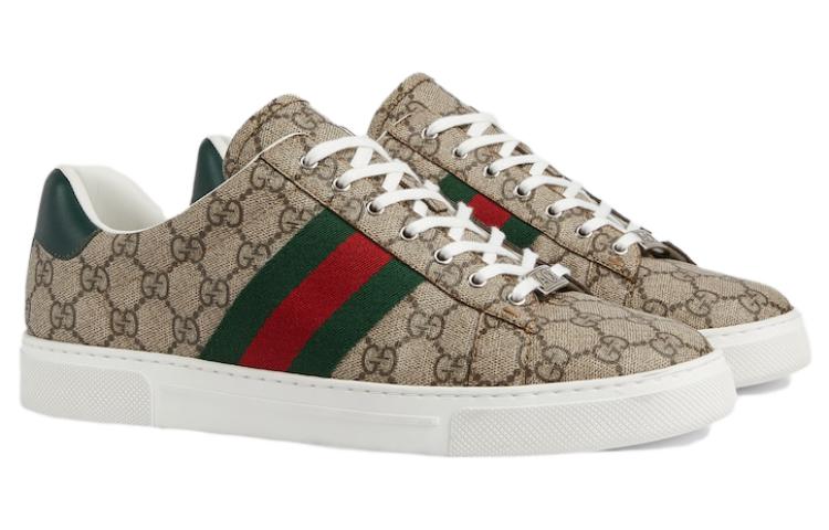 Gucci Ace sneaker with Web 'Beige Ebony' 760775-FACMZ-9746