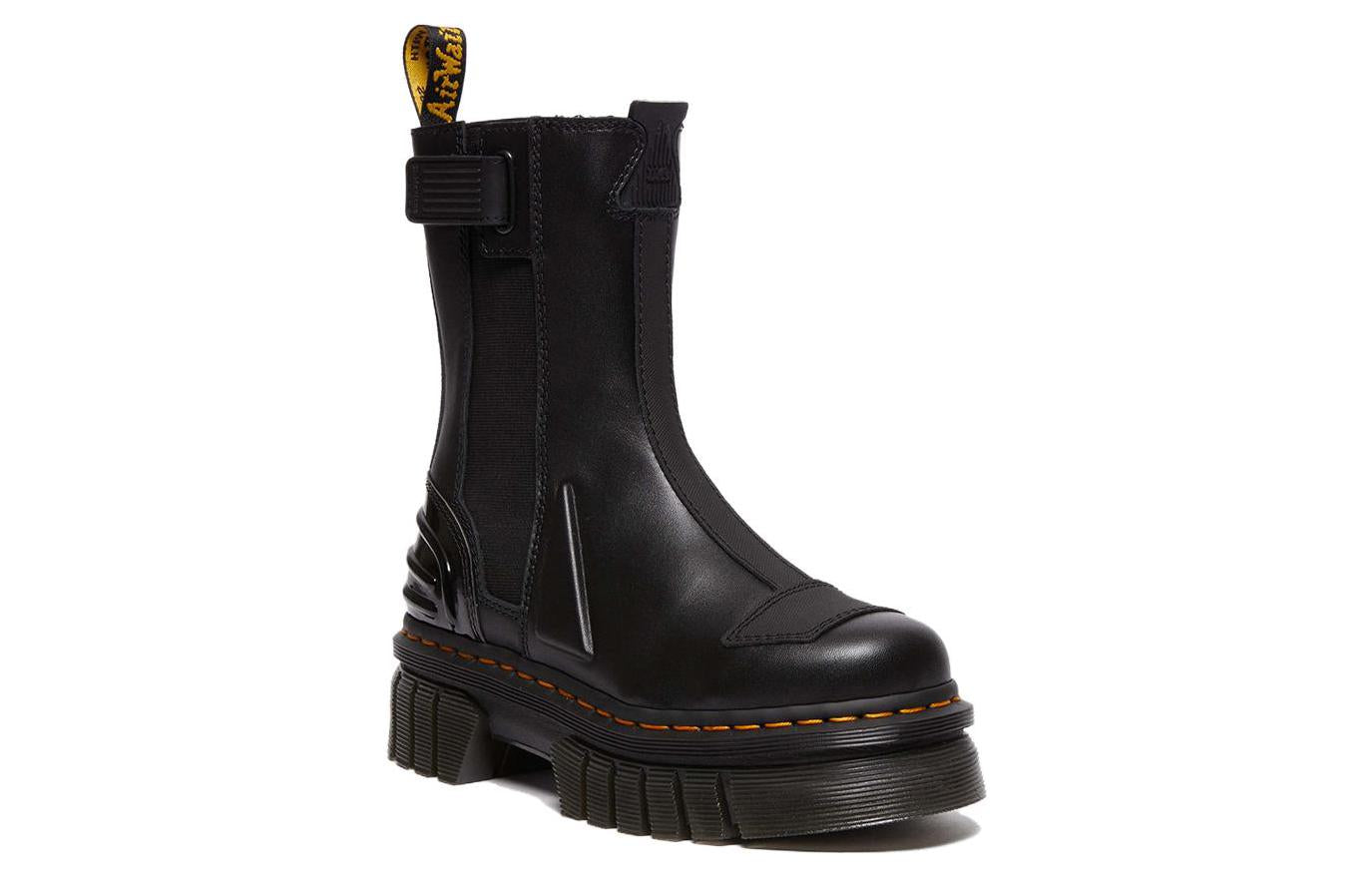 (WMNS) Dr. Martens Audrick Alternative Leather Chelsea Hi Platform Boots 'Black' 30973001