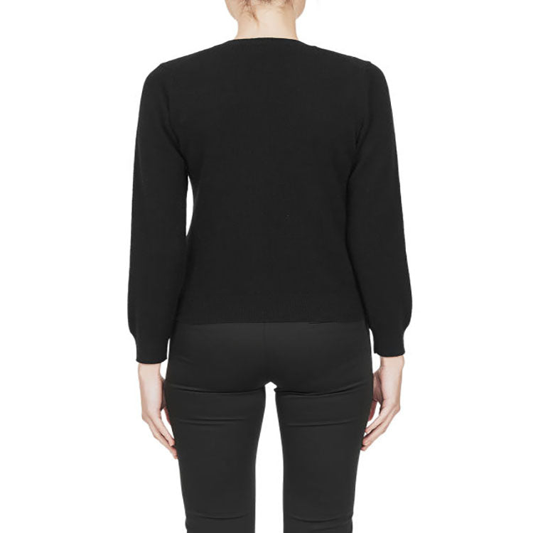 (WMNS) COMME des GARCONS PLAY V-Neck Pullover Red Emblem 'Black' AZ-N001-051-1