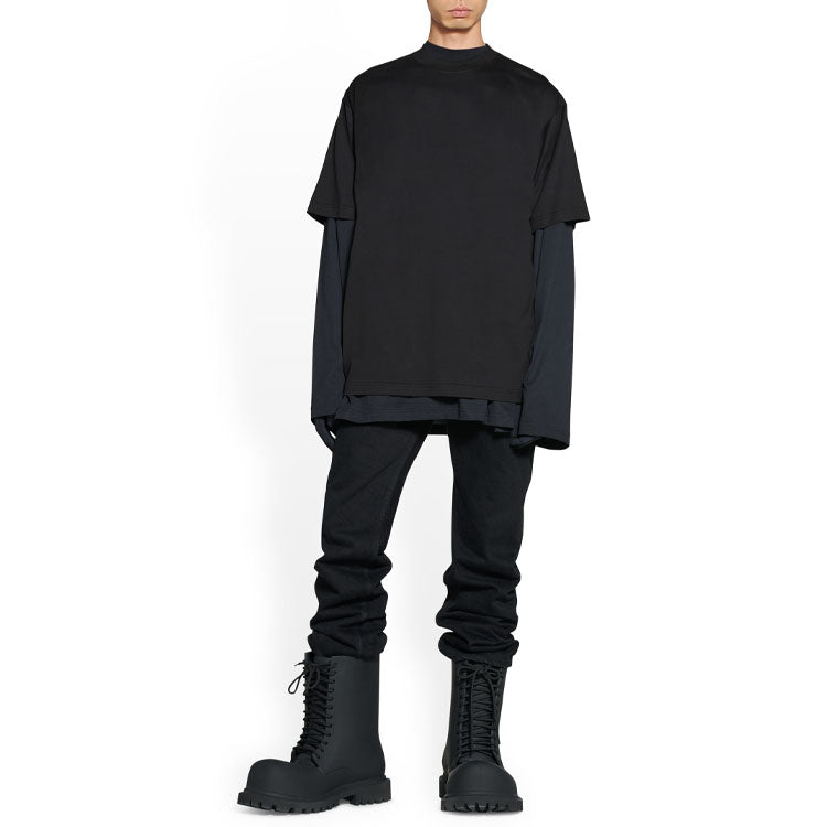 Balenciaga Care Label T-shirt Medium Fit 'Black' 724514TNVL91070