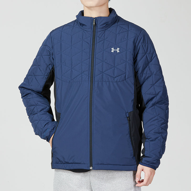 Under Armour UA ColdGear Reactor Storm Hybrid Full Zip Golf Jacket 'Blue' 1364642-408