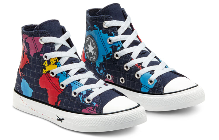 Converse Older Kids' Geography Class Chuck Taylor All Star High Top 'Blue Red Yellow' 668455C