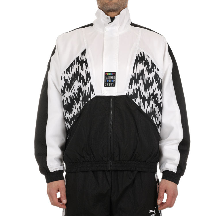 PUMA TFS OG AOP Track Jacket Retro Sports Black White 597042-01