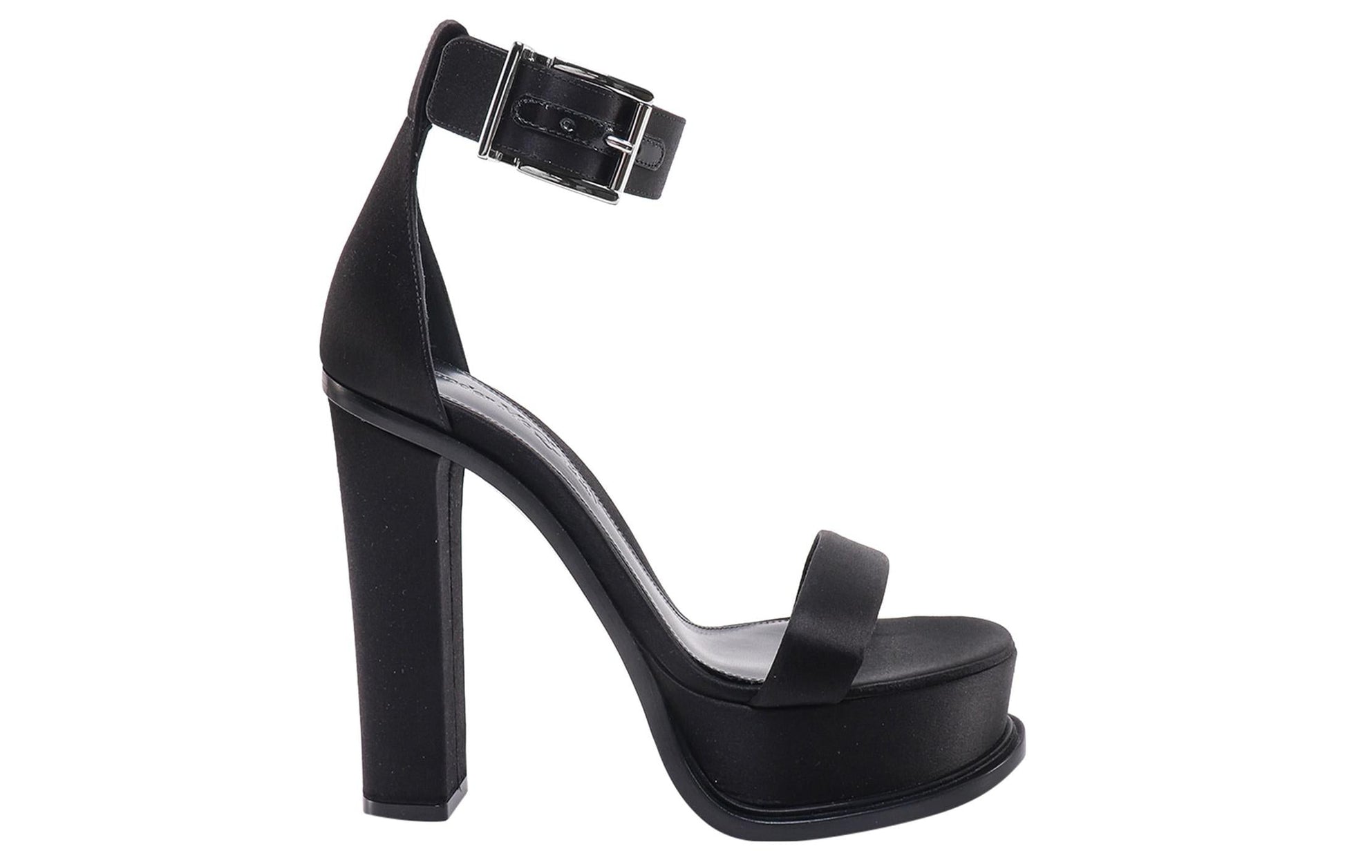 (WMNS) Alexander McQueen Leather High Heels 'Black' 734995WIC711081