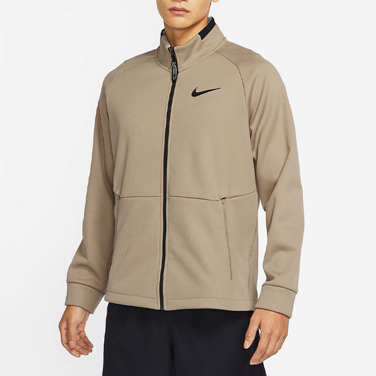 Nike Full-length zipper Cardigan Long Sleeves Training Jacket Khaki DM5941-247