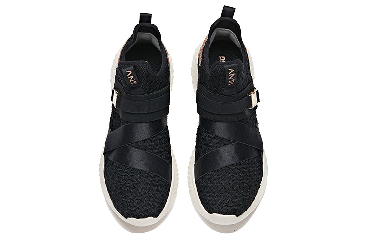 (WMNS) ANTA Comfort Fresh Low 'Black White Gold' 12947757-1