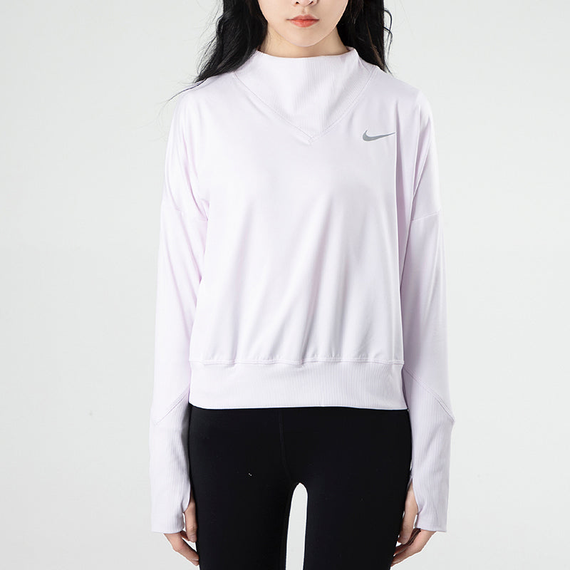 (WMNS) Nike Running Training Pullover Sports Long Sleeves Pink Red T-Shirt DA1057-573